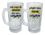 Canecas De Chopp Cerveja 2 Unidades Vidro 300ml