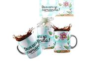 Canecas de Porcelana Branca Personalizadas Deus no Comando