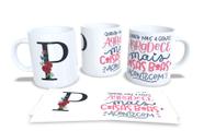 Canecas Personalizadas Alfabeto Black com Frases