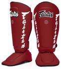 Caneleiras Fairtex SP7 Muay Thai para homens, mulheres e crianças vermelhas XL