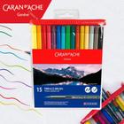 Caneta Brush Aquarelável Caran D'Ache Fibralo com 15 Cores - CARAN DACHE