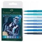 Caneta Brush Pitt Faber Castell 8 Tons De Azul - The Blues - faber-castell