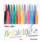 Caneta Brush Sign Pen Estojo com 24 Cores - Pentel