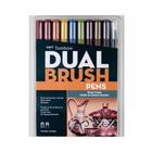 Caneta Brush Tombow Ponta Dupla Muted 10 Un