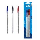 Caneta Esferofrafica Cis Spiro Pro Com 3 Unidades 0.7mm