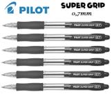 Caneta Esferográfica Preta Pilot Super Grip 0,7 Kit com 6