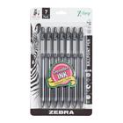 Caneta Esferográfica Zebra Z-Grip - Ponta Média (1.0mm) - Tinta Preta - Pacote com 7