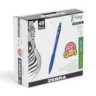 Caneta esferográfica Zebra Z-Grip Retrátil de Tinta Azul Média 48