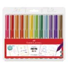 Caneta Fine Pen FABER-CASTELL 0.4 mm Estojo com 12 Cores