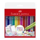 Caneta Fine Pen FABER CASTELL Hidrografica 12 Cores 0.4mm