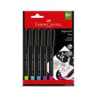 Caneta Fineliner - Faber-Castell - 5 Cores Supersoft Pen 1.0