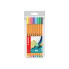 Caneta Fineliner Point 88 0.4mm 8 Cores Tons Pastel Stabilo