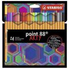 Caneta Fineliner Stabilo Point 88 0.4Mm Arty 8824 1 20 24 Cores