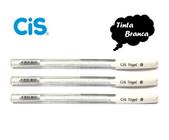 Caneta Gel Cis Trigel Branca Kit Com 3 Unidades