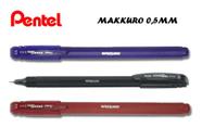 Caneta Gel Pentel Energel Makkuro 0.5 Azul+preto+vermelho