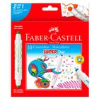 Caneta Hidrográfica 10 Cores Super Duo - Faber-Castell