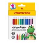 Caneta hidrografica 12 cores Neo Pen Mirim - Compactor