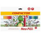 Caneta Hidrografica Compactor Neo-Pen 36 Cores Gigante