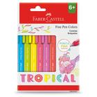 Caneta hidrográfica Fine pen Colors Tropical c/6 cores FPB/ES6ZF Faber Castell - Faber-Castell