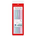 Caneta Hidrográfica Fine Pen Faber-Castell 4 Cores Tons Pastel