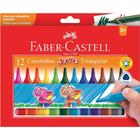 Caneta Hidrográfica Jumbo Triangular - 12 Cores - Pacote com 6 Unidades - Faber Castell