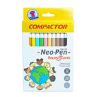 Caneta Hidrográfica Neo Pen Gigante Raças&cores 12 Un 2,0mm