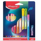 Caneta hidrografica nightfall 12 cores 844400 - MAPED