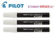 Caneta Hidrográfica Pilot Color 850 Jr Preto com 3 unidades
