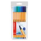 Caneta Kit Stabilo Point 8 Cores 0.4mm Fineliner Ponta Fina 88/8-03