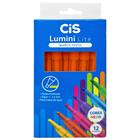 Caneta Marca Texto Cis Lumini Lite Laranja 12 Unidades