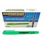 Caneta Marca Texto Verde com Ponta Chanfrada Pincel MP 612 / Caixa com 12 Unidades Masterprint MP612