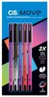 caneta move cis 0,7mm kit com 5 cores