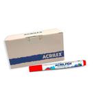 Caneta para tecido Acrilpen Vermelha 507 com 6 unid - Acrile - Acrilex