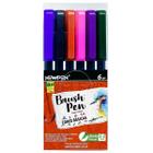 Caneta Pincel BRUSH 2-4MM Cores Basicas Newpen com 06 Unidades 17.068