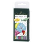 Caneta Pitt Artist Faber Castell Brush Pastel 6 Cores - FABER CASTELL LINHA VERDE