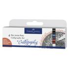 Caneta Pitt Artist Faber Castell Caligrafia 4 Cores - FABER CASTELL LINHA AZUL