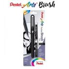 Caneta Pocket Brush Corpo Preto C/2 Refis - Pentel