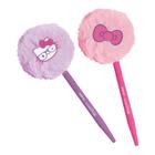 Caneta Pompom Hello Kitty ROSA com Aplique Leo e Leo