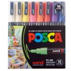 Caneta Posca Kit PC 3M Estojo com 16 Canetas