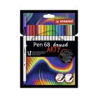 Caneta Stabilo Pen 68 Brush Arty 18 Cores