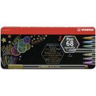 Caneta Stabilo Pen 68 Metallic Com 8 Cores Estojo Lata