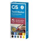 Caneta Tecido 3.0mm Textil Marker C/5 Cores Cis