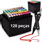 Caneta touch com 120 cores com ponta dupla ref c42516