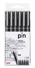 Caneta Uni Pin Fine Line Preto Com 6 Pontas - Uniball