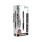 Caneta Zebra Pen Z-Grip, esferográfica retrátil, 0,7 mm, preta, pacote com 12