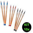 Canetas Bic Ponta Fina 0.8mm 10 Unidades Cores Sortidas