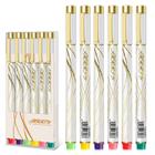 Canetas de gel SHRRTY Noble Gold Line, pacote com 6 canetas coloridas