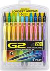 Canetas em Gel Premium, Ponta Fina, 20 Cores Sortidas - PILOT