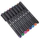 Canetas Ponta de Feltro Mr. Pen Fine Point 0,7mm - Pacote com 8 Cores Sortidas