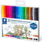 Canetas Staedtler Triplus Extra Broad com 20 Cores 0.8mm 338 TB20-C